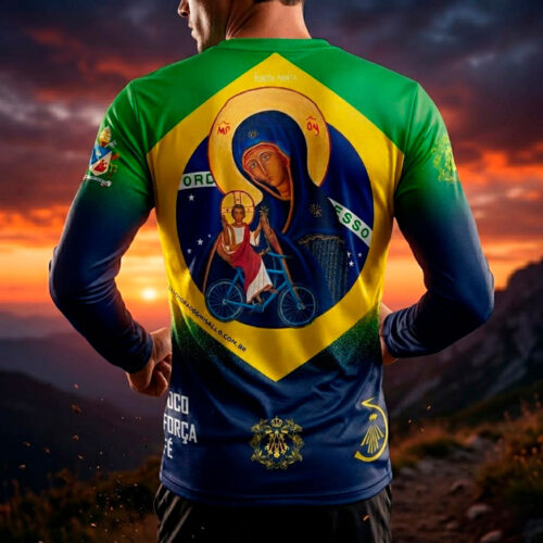 Camisa Corrida de Rua/Casual Nossa Senhora Ghisallo Edição Copa do Mundo